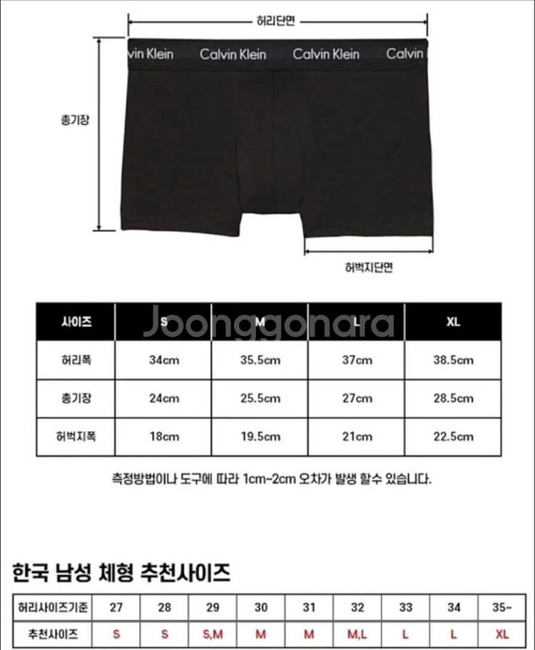 캘빈클라인 속옷 언더웨어 팬티 블랙/그레이/화이트--3