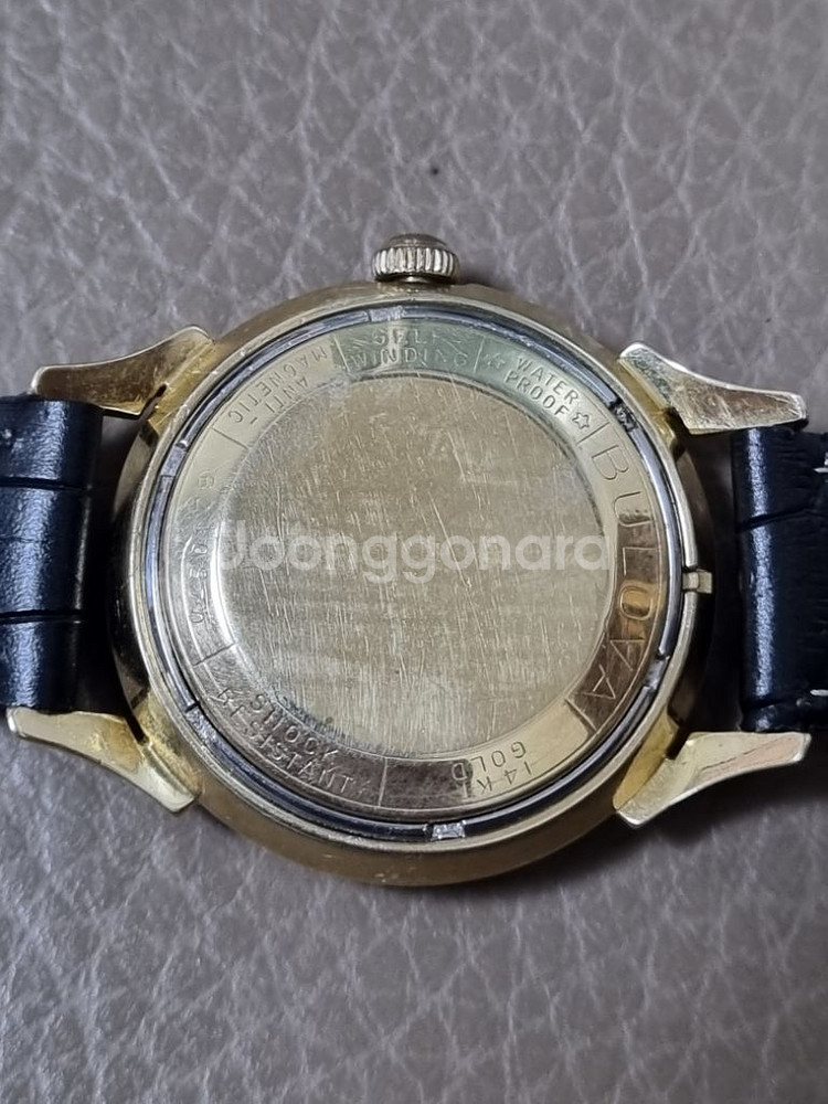 14k 금통 불로바 자동시계--3