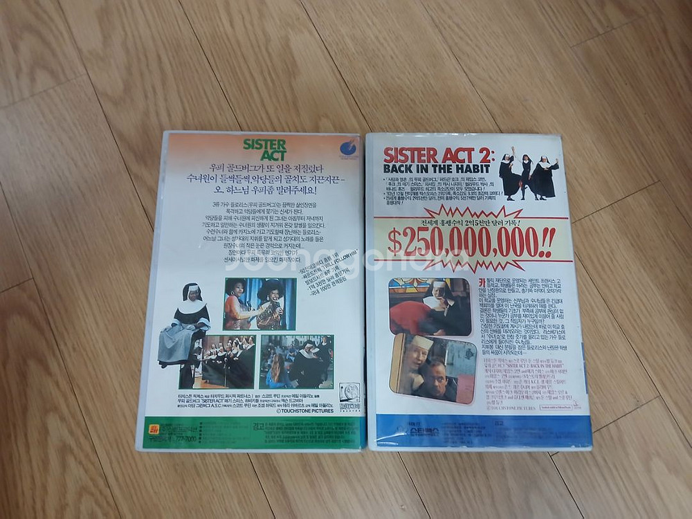 코메디 흥행작 우피 골드버그 시스터 액트 1&2 비디오--2