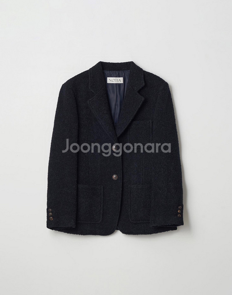 노티아/ WOOL FANCY YARN JACKET--0