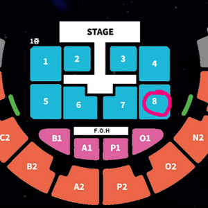김재중 아시아 투어 콘서트 막콘 1층 VIP 8구역