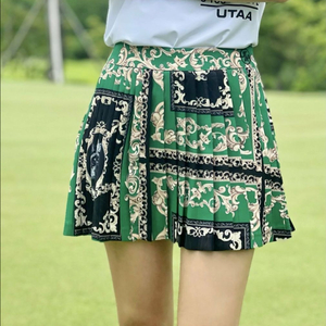 유타 골프 우먼 블렌드 버킹엄 로고자수 숏 스커트