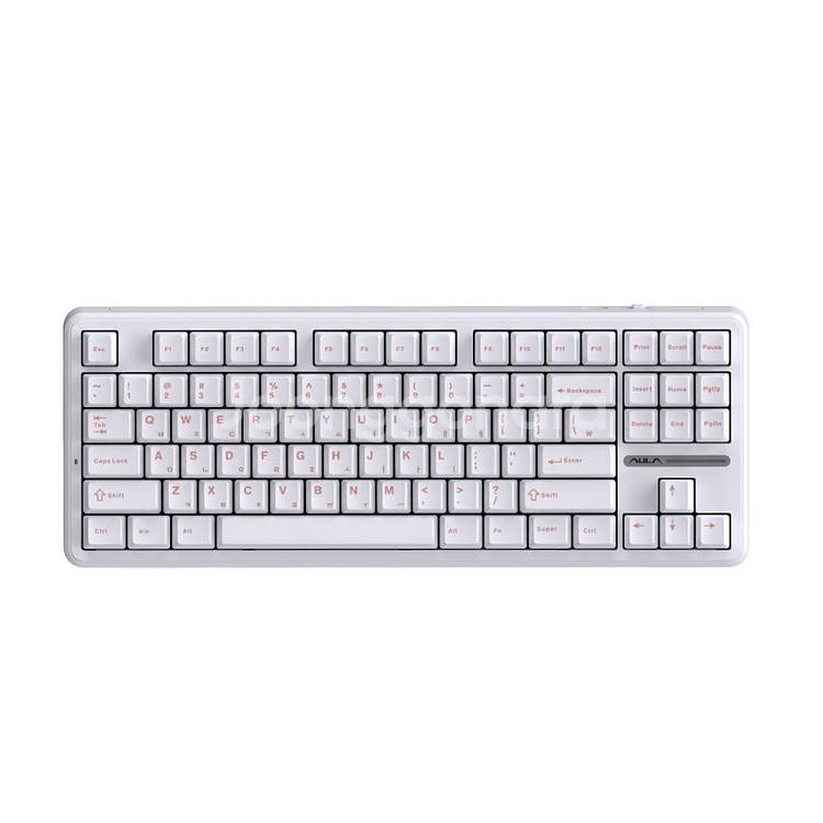 독거미 F87pro 유선 화이트 올리비아 키캡--1
