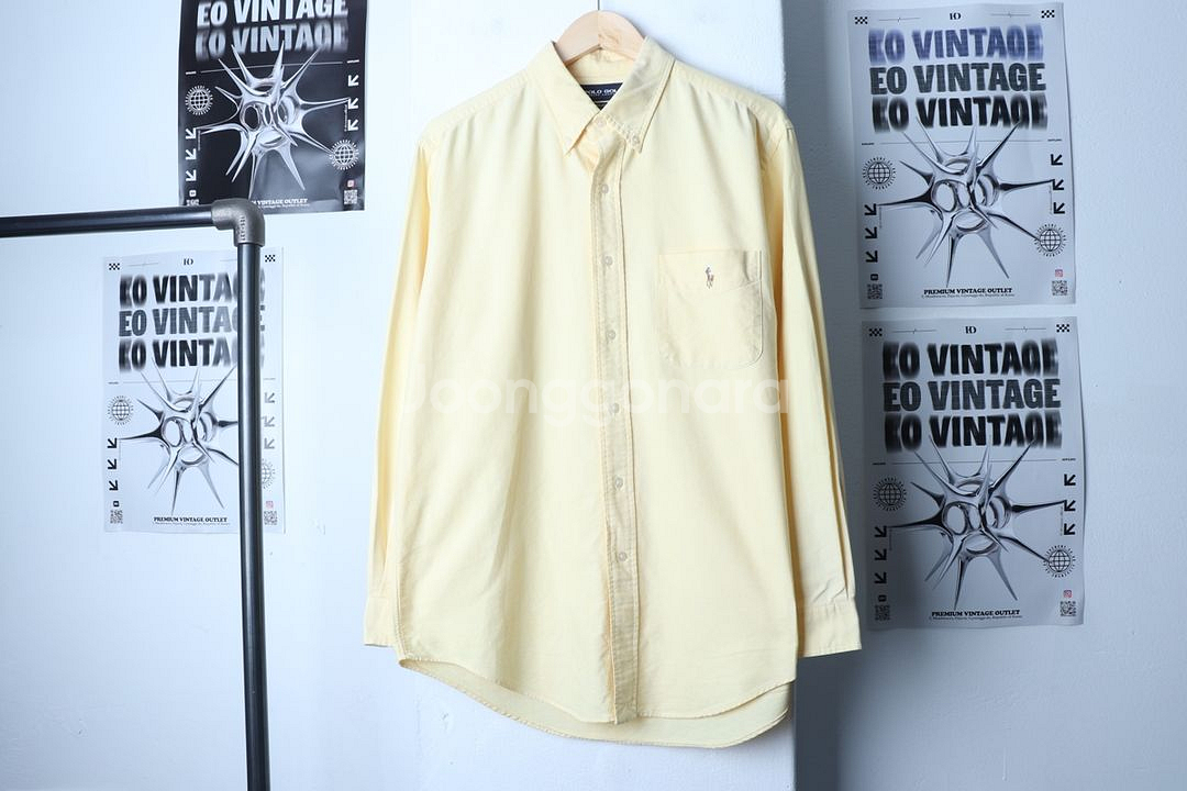 (L-XL) 폴로 랄프로렌 셔츠 남방 옥스포드 노랑--1
