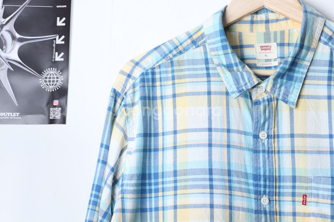 (XL) 리바이스 셔츠 남방 웨스턴 체크 한정판--2