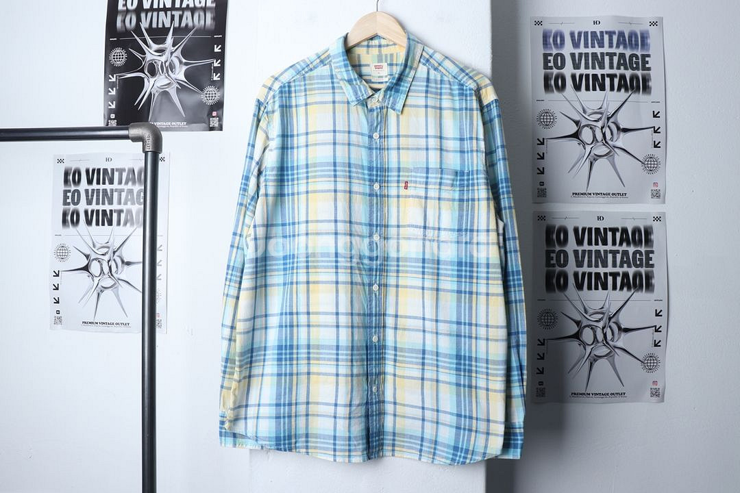 (XL) 리바이스 셔츠 남방 웨스턴 체크 한정판--1