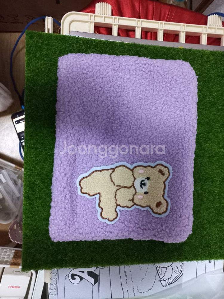 곰돌이털파우치--2