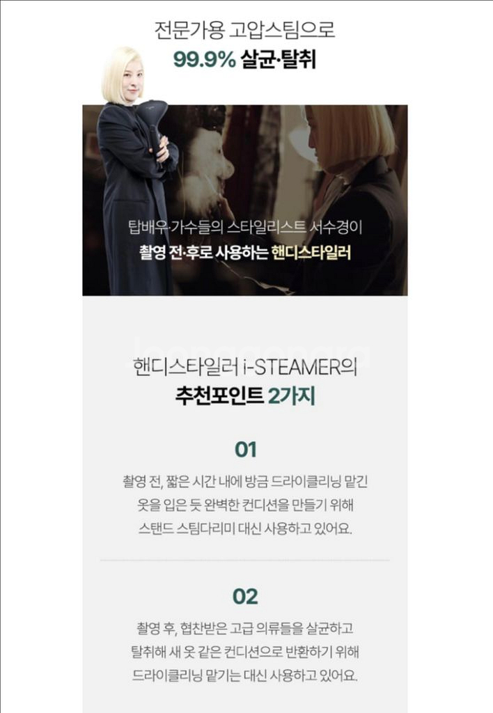 (새상품)아이스티머 스팀다리미 런던 그린--8