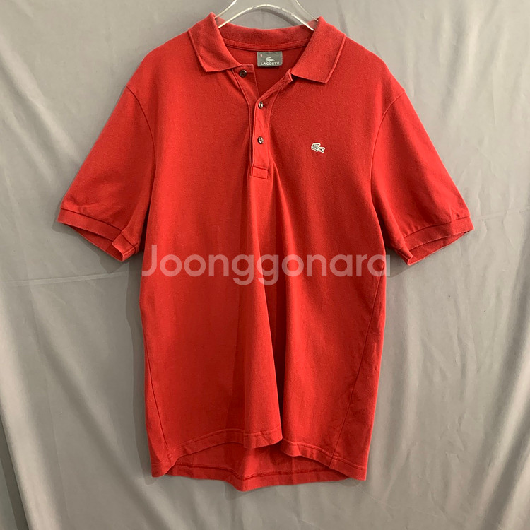 105 XL 라코스테 레드 PK 폴로 반팔 카라티--0