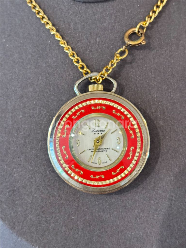 스위스 Lucerne 빈티지 펜던트 기계식 시계 #3--0
