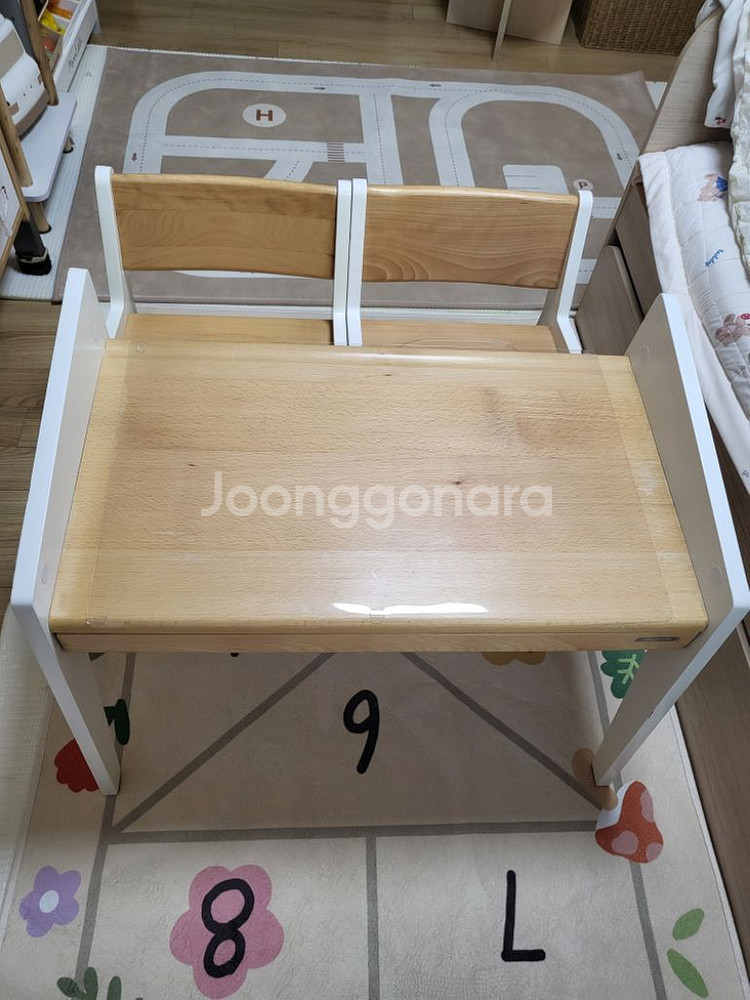 아기 원목책상 세트--1
