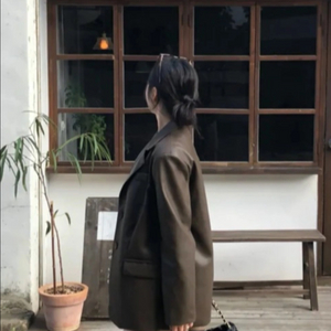 품절상품) 여성 봄,가을 레더자켓