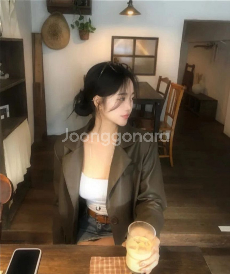 품절상품) 여성 봄,가을 레더자켓--1