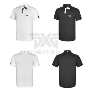 PXG 골프 남성 카라 배색 반팔 카라티