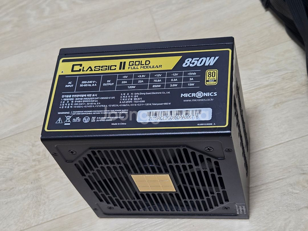 마이크로닉스 850w 골드 풀모듈러 파워--1