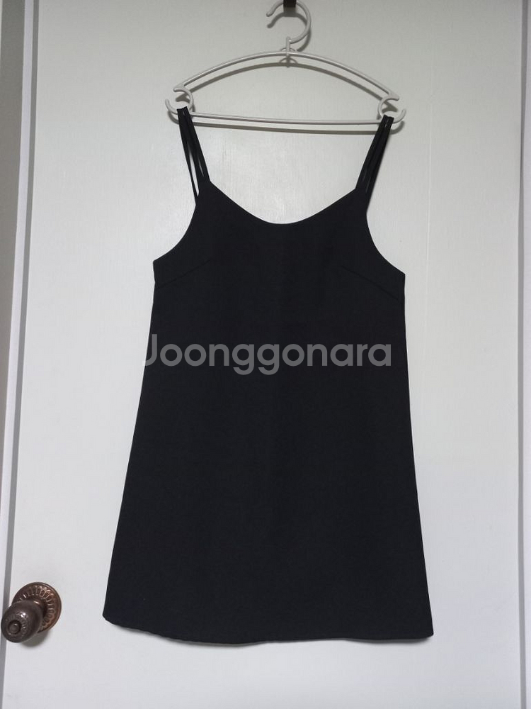 (F)블랙 미니 민소매 원피스 블랙/민소매 티--0