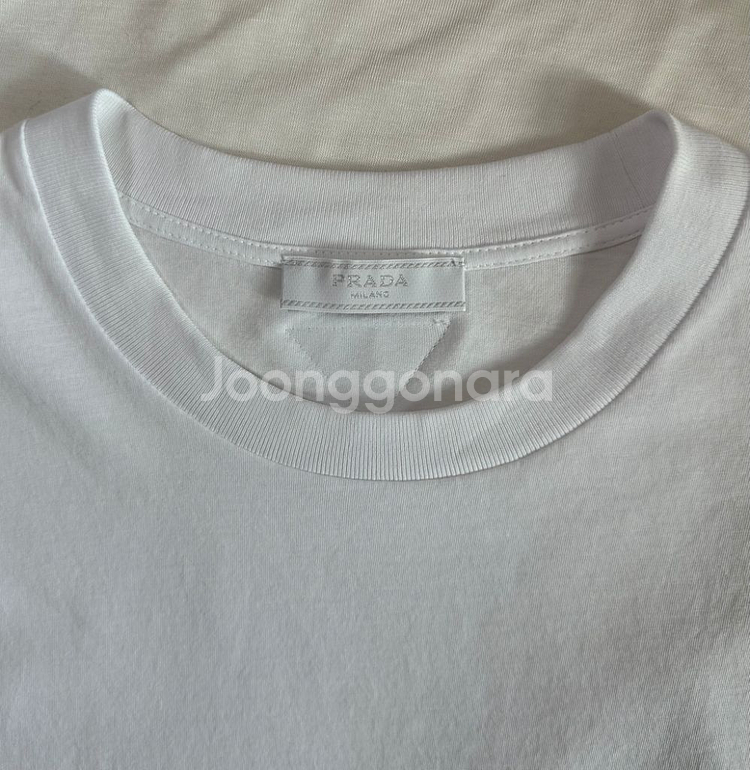 프라다 크루넥 반팔 티셔츠--2