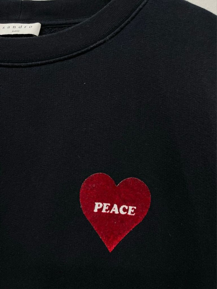 sandro 산드로 피스 하트 스웻셔츠 95--1