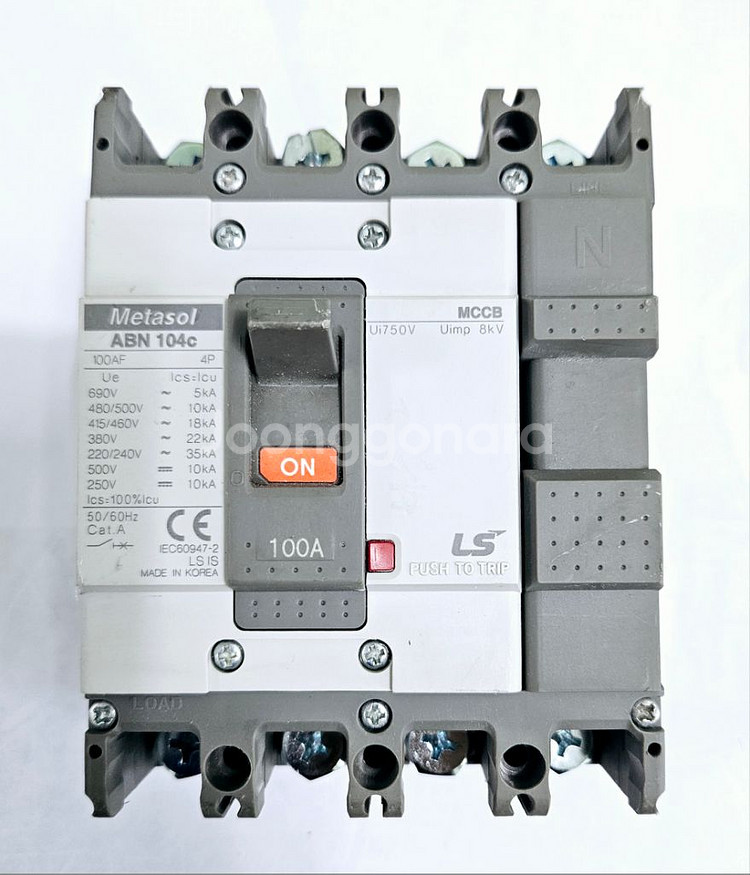 LS ABN104C 100A 배선차단기 mccb 4p--0