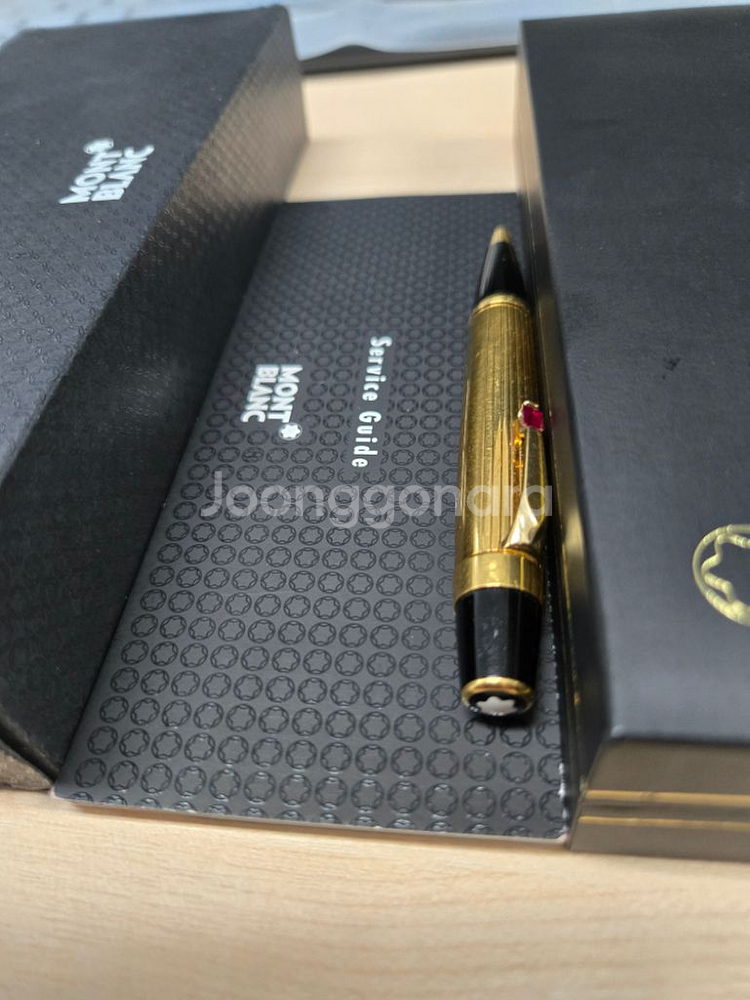 몽블랑 보헴 볼펜 금장--4