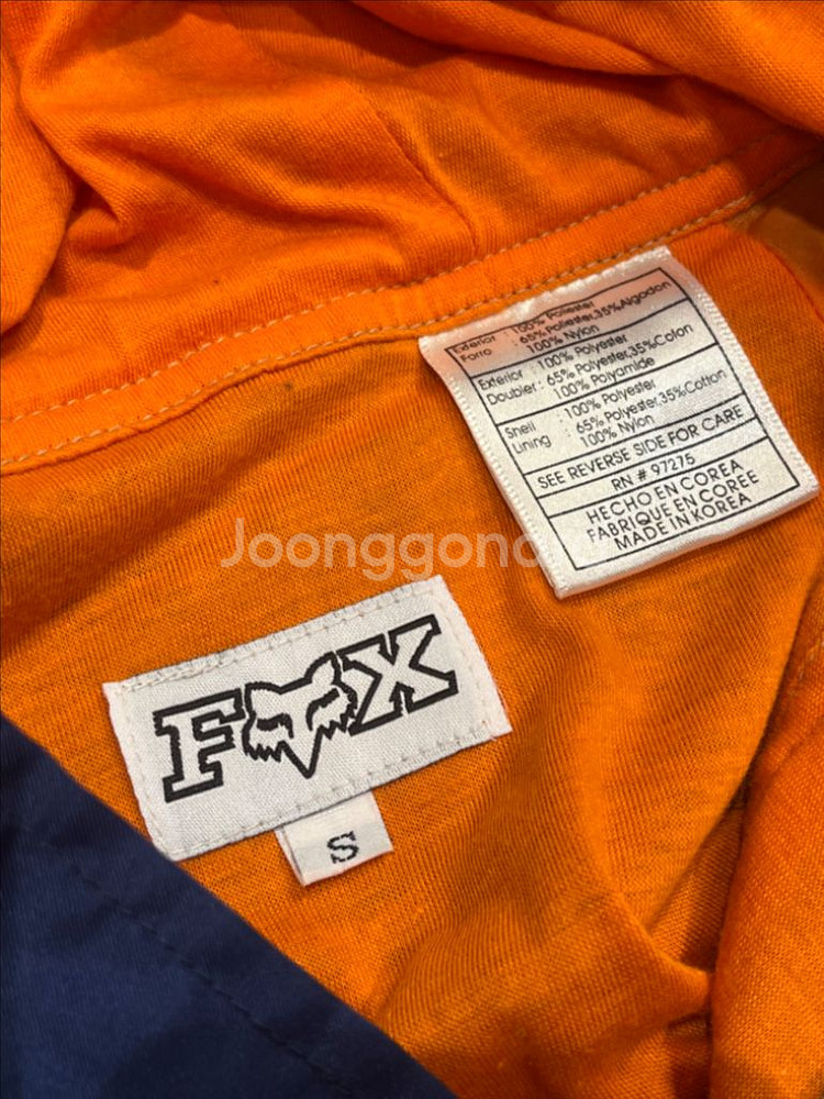 빈티지 폭스 레이싱 윈드브레이커 아노락 풀업 자켓 S--8