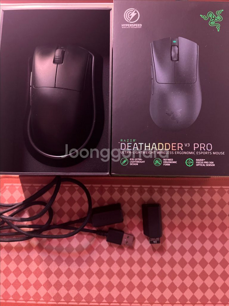 레이저 데스에더 v3 프로, 하이퍼폴링 동글 판매합니다--0