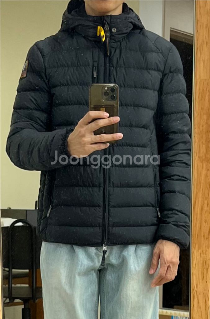 파라점퍼스 초경량 덕다운 라스트미닛 블랙 스몰--9