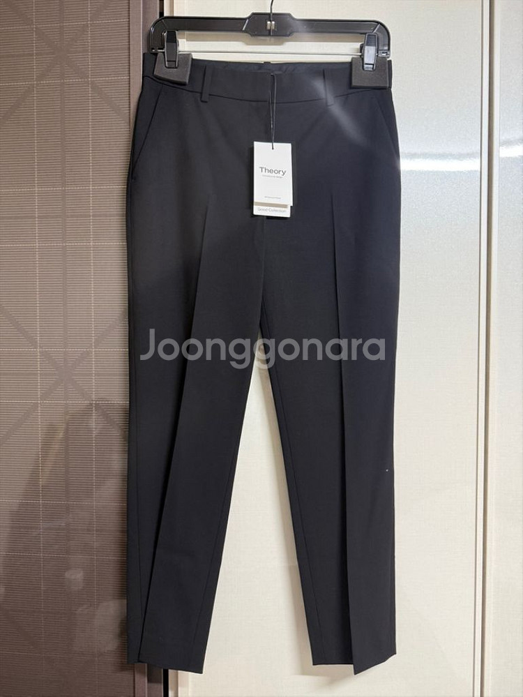 띠어리 여성 블랙 기본 슬랙스--0