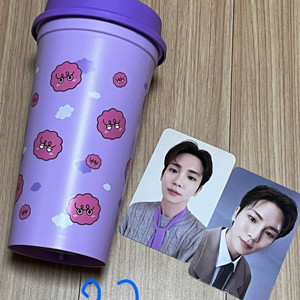 샤이니 키 기범 마그랩 복실이 텀블러+포카
