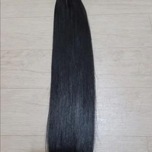 붙임머리 천연모 18인치 220가닥 자연 검정