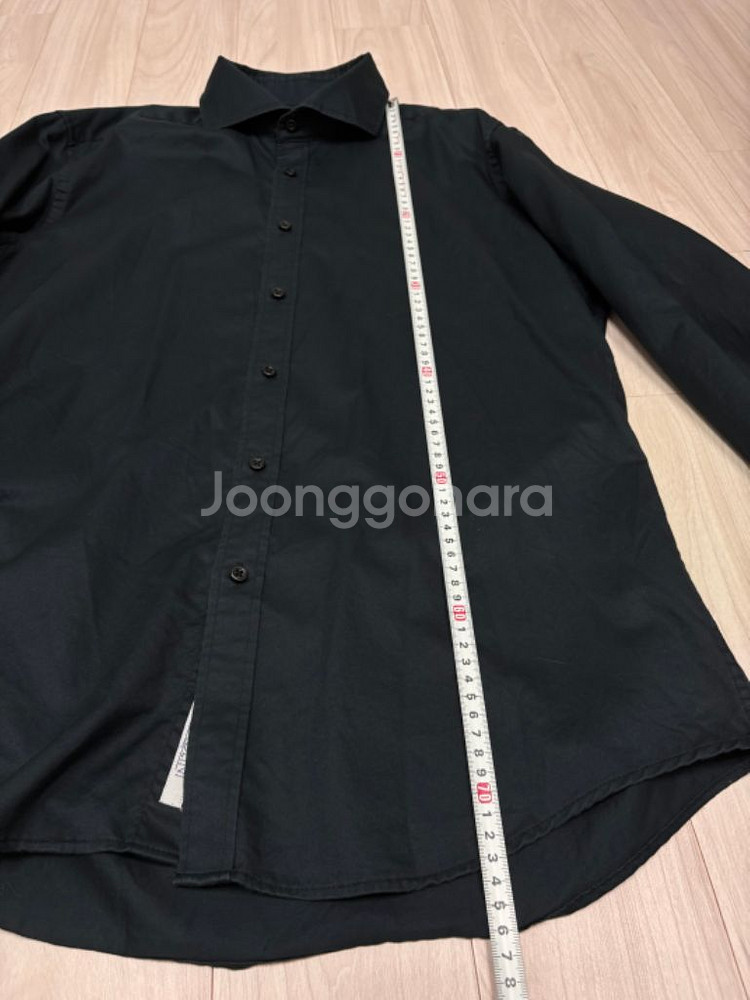 실측ㅇ)밴브루 수입원단 남색 남자 셔츠 105~110--4