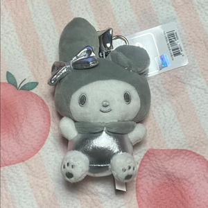산리오)마이멜로디 봉제인형 가방걸이_실버