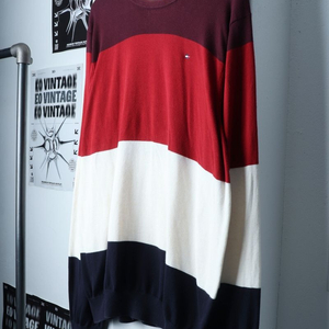 (2XL) 타미힐피거 긴팔티셔츠 이염 빅사이즈 로고