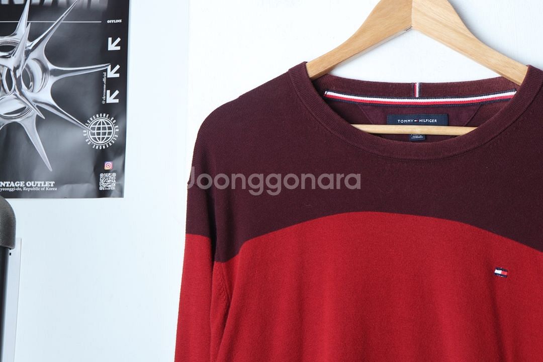 (2XL) 타미힐피거 긴팔티셔츠 이염 빅사이즈 로고--2