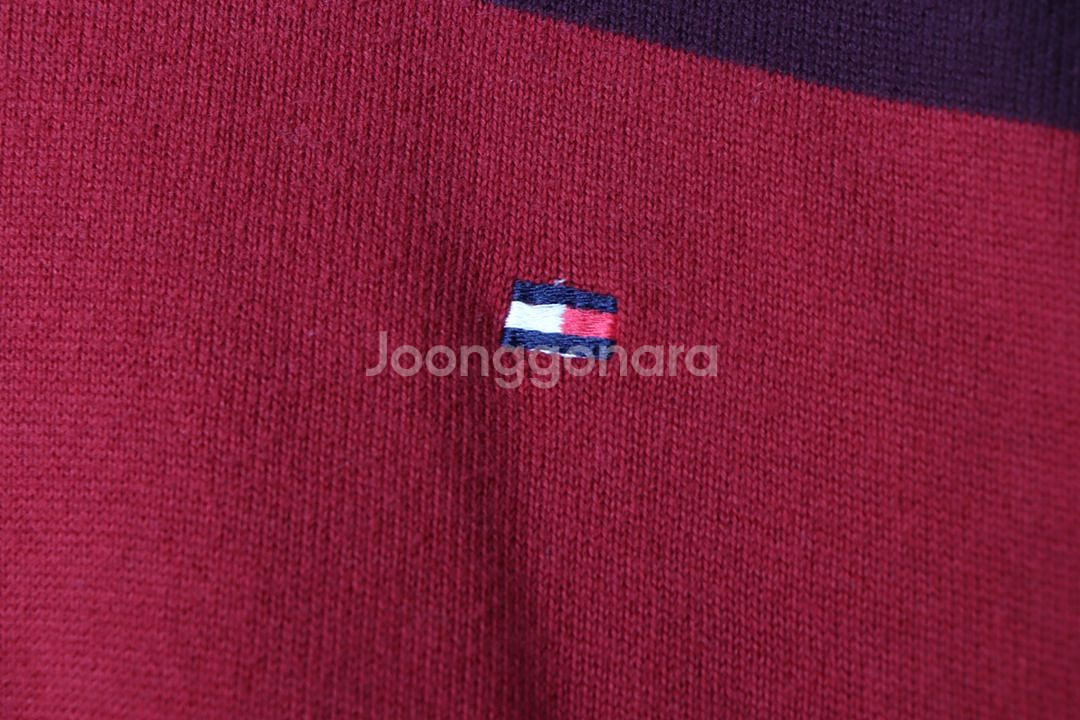 (2XL) 타미힐피거 긴팔티셔츠 이염 빅사이즈 로고--4