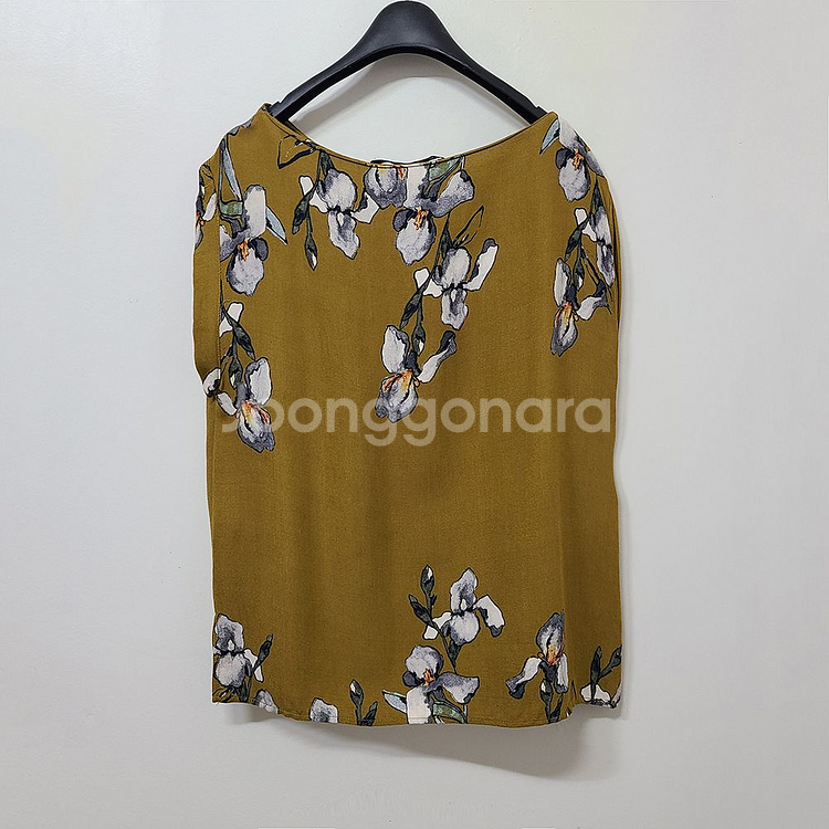 ZARA 멋스러운 동양화 프린팅 민소매탑--2