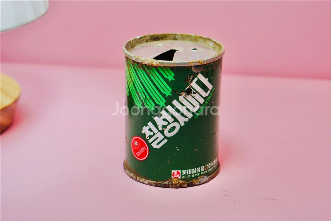 칠성사이다 옛날 음료수캔 옛날 레트로 수집 골동품--0