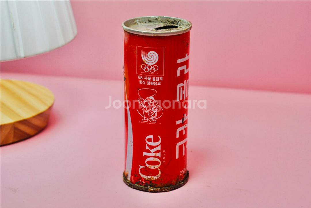 1988년 호돌이 코카콜라 옛날 음료수캔 옛날 레트--0