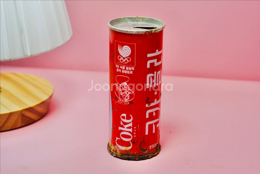1988년 호돌이 코카콜라 옛날 음료수캔 옛날 레트--0