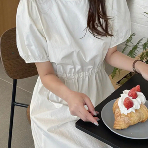 바스락 원피스 버터크림