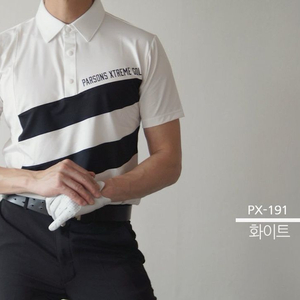 PXG 골프 남성 PX-191 사선 배색 카라티