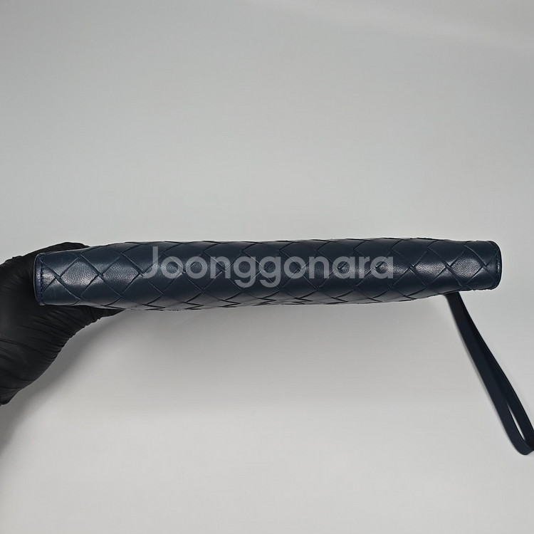 보테가베네타 스트랩 핸들 와이드위빙 거싯 클러치백--5