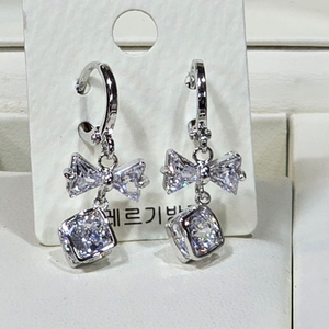 스와로브스키 크리스탈 셋팅 원터치 귀걸이