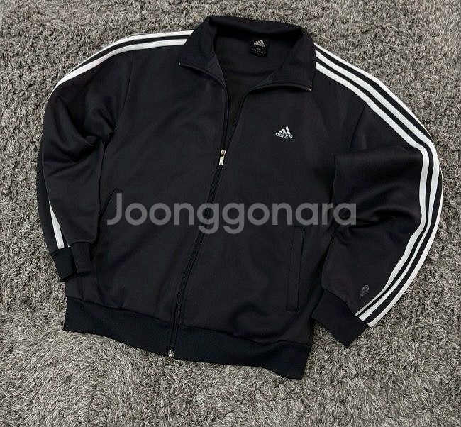 아디다스 블랙 검정 트랙탑 져지집업 105/XL--0