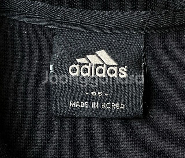 아디다스 블랙 검흰 트랙탑 져지집업 90~95--3