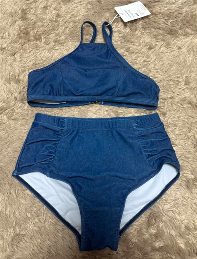 새상품) 마젤 브라운 데님 비키니 (폴웨어 가능) 이미지