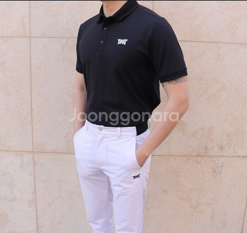 pxg 남자 골프 반팔 카라티셔츠--0