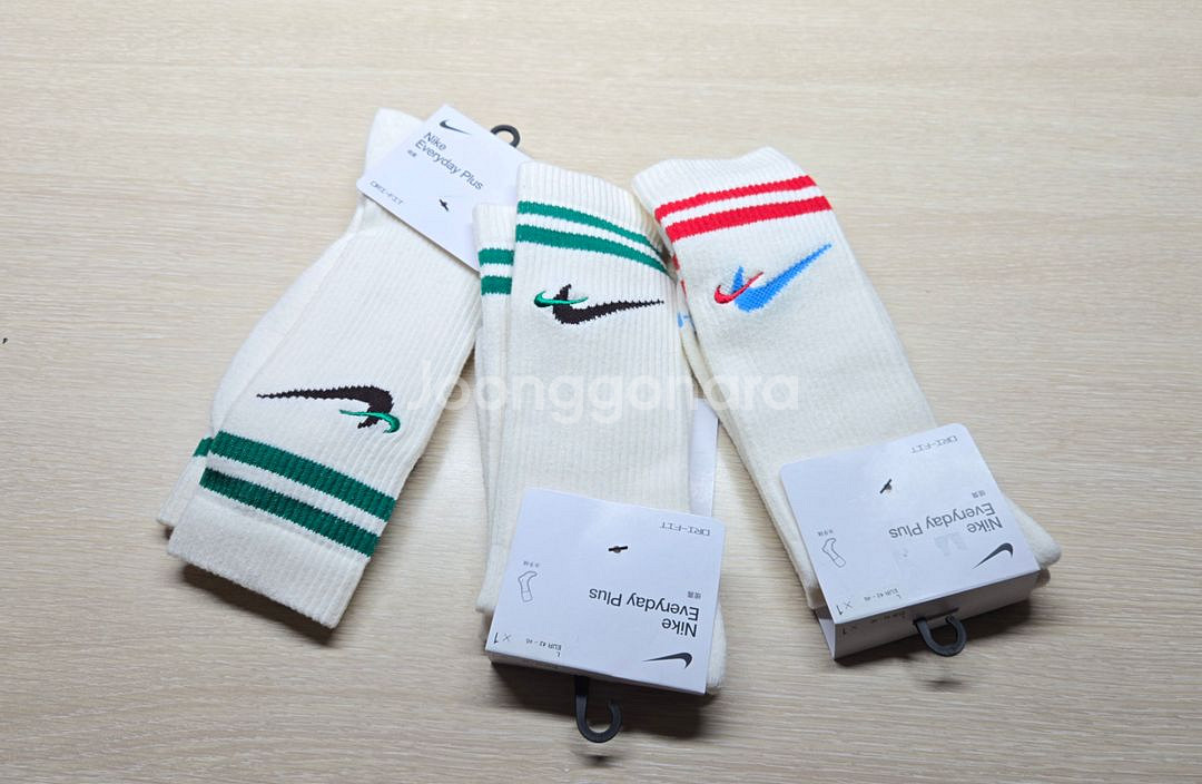 나이키 장목 양말 3켤레 L--0