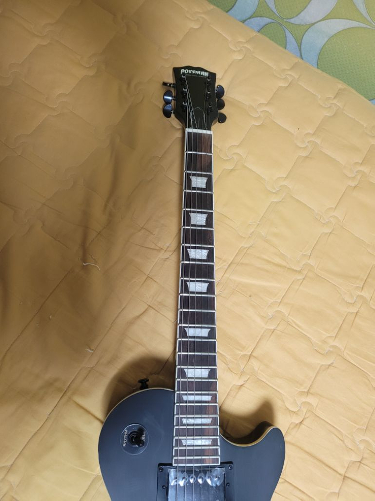 LP 레스폴 새틴블랙 일렉기타 네고 쪽지문의--2