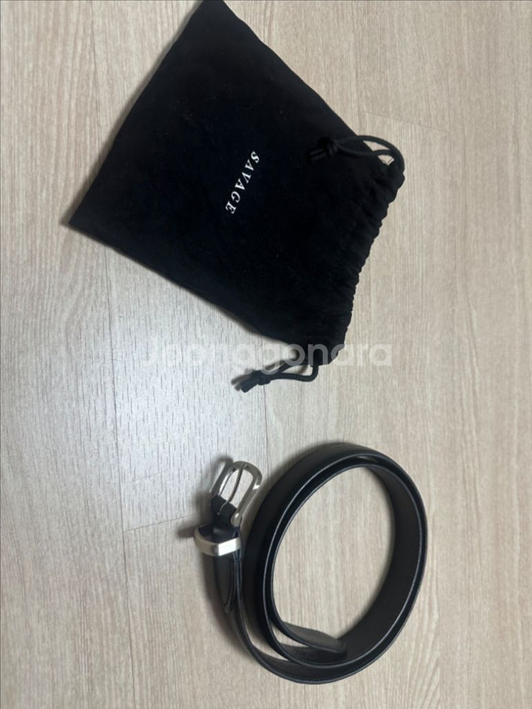 세비지 SAVAGE 370 Leather Belt-블랙--0